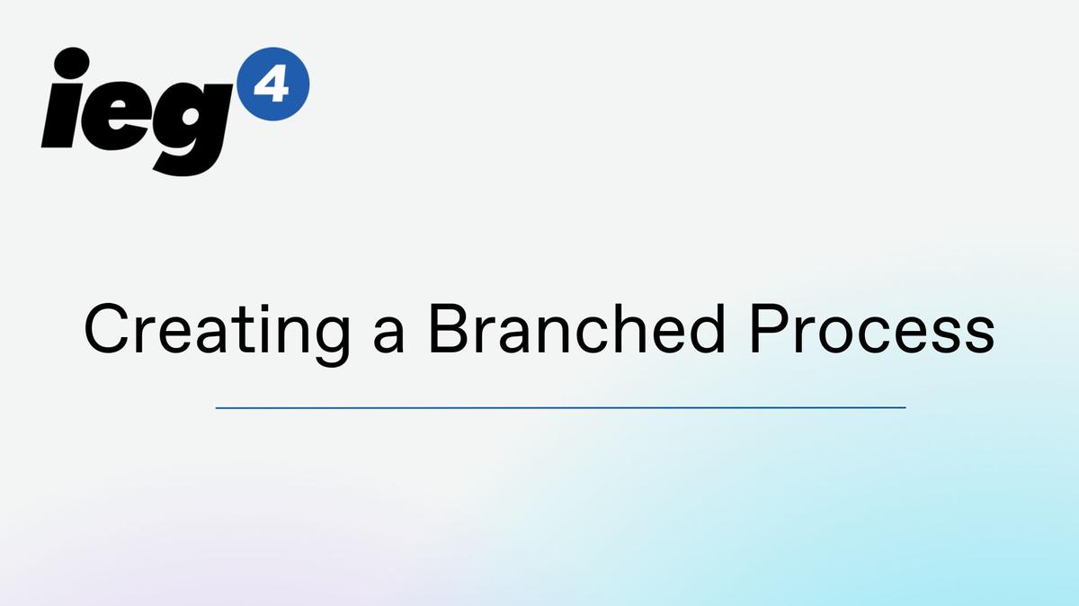 Part 2 : Creating a Branched Process in OpenProcess