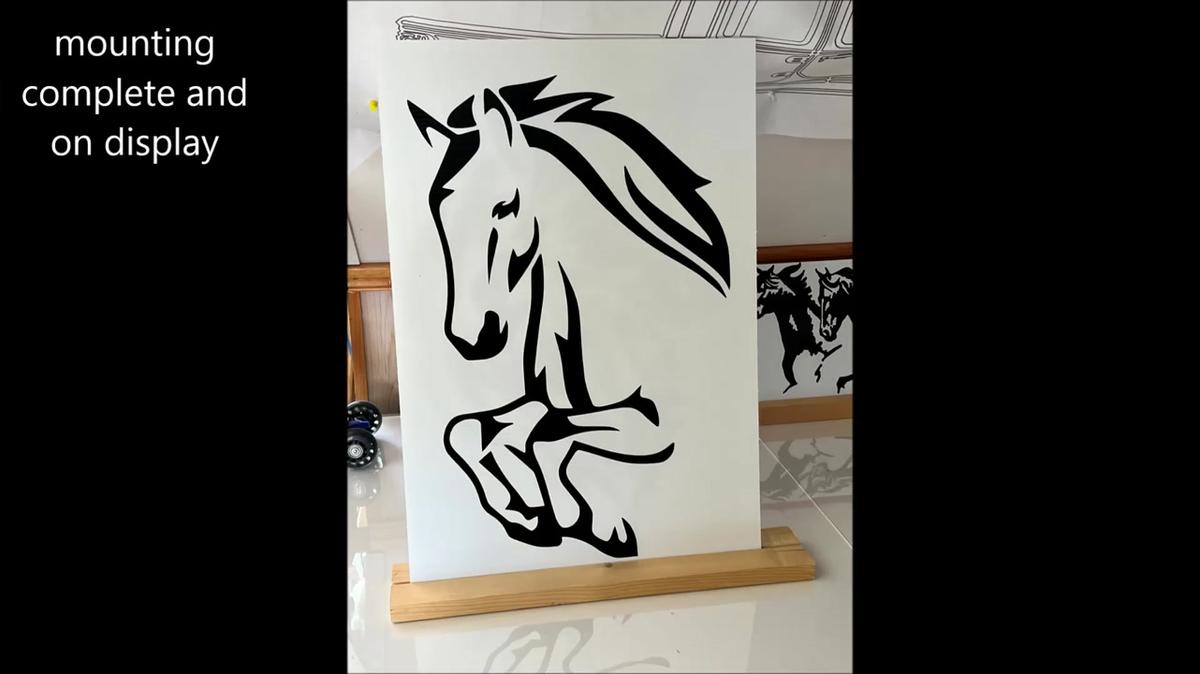horse profile vinyl cut