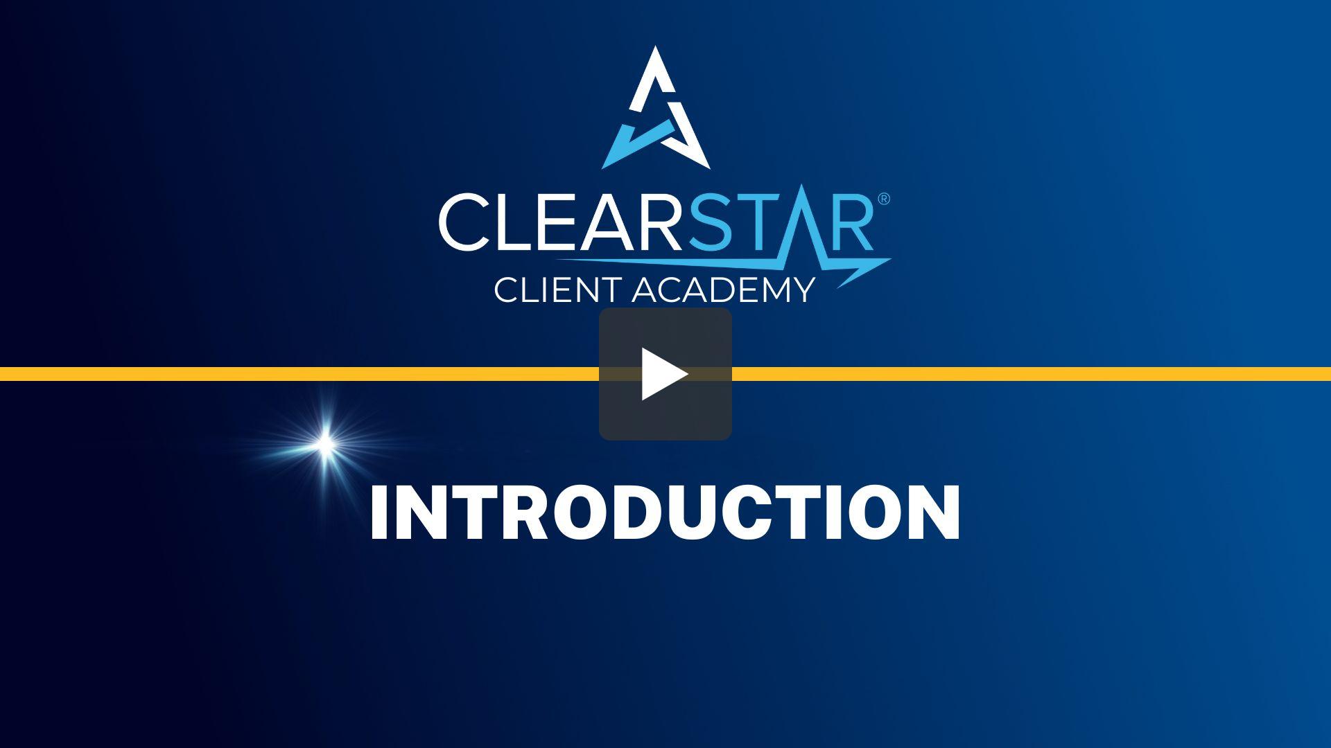 Introduction & Welcome | ClearStar