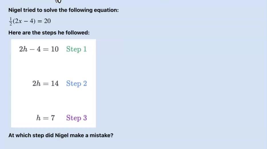 Find the Mistake Two Step Equations Q2.mp4