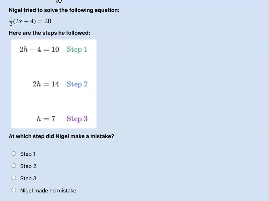 Find the Mistake Two Step Equations Q2.mp4