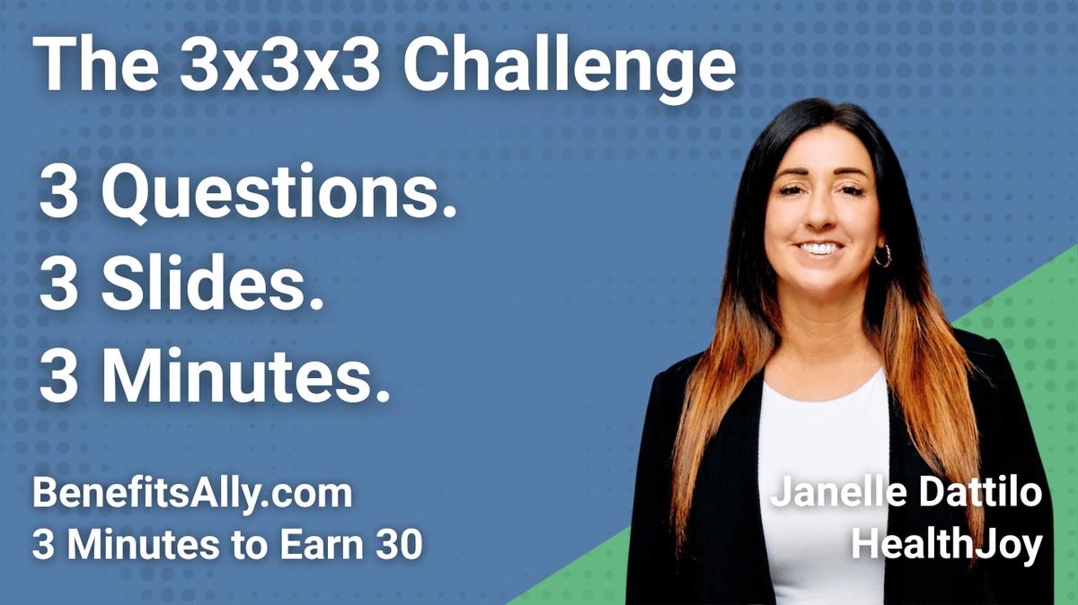 HealthJoy - 3x3x3 Challenge with Janelle Dattilo