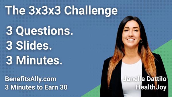 HealthJoy - 3x3x3 Challenge with Janelle Dattilo