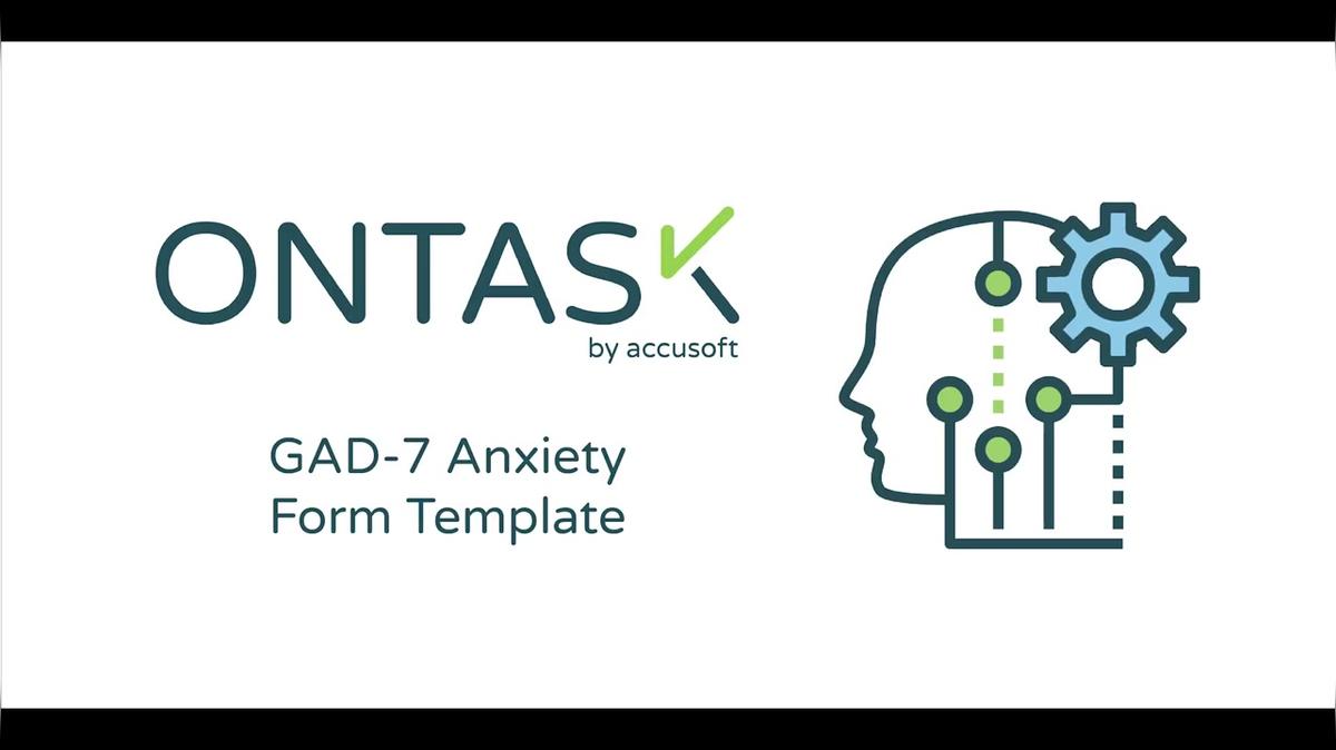 Generalized Anxiety Disorder GAD-7 Form
