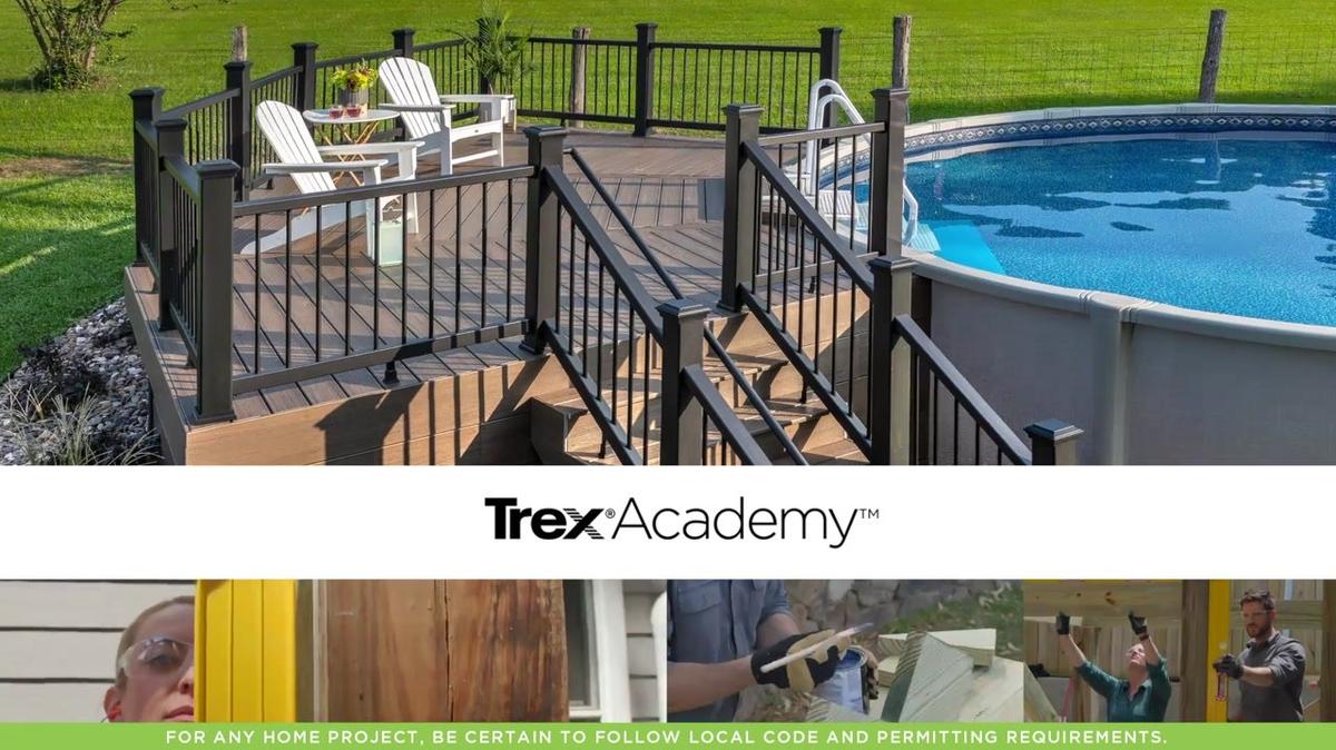 How to DIY an Above-ground Pool Deck with Trex Enhance® Decking and Railing