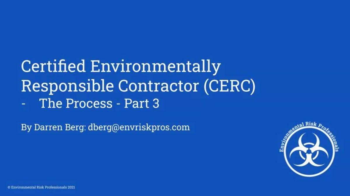 CERC Process - Part 3