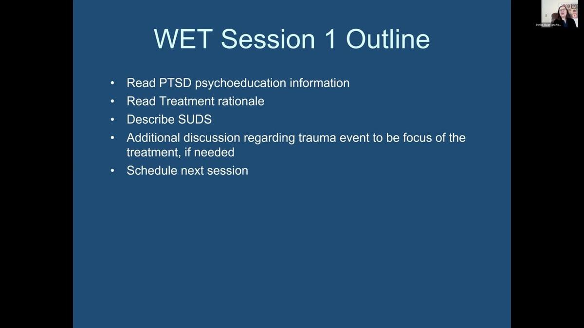Session 2: WET Training for Therapists