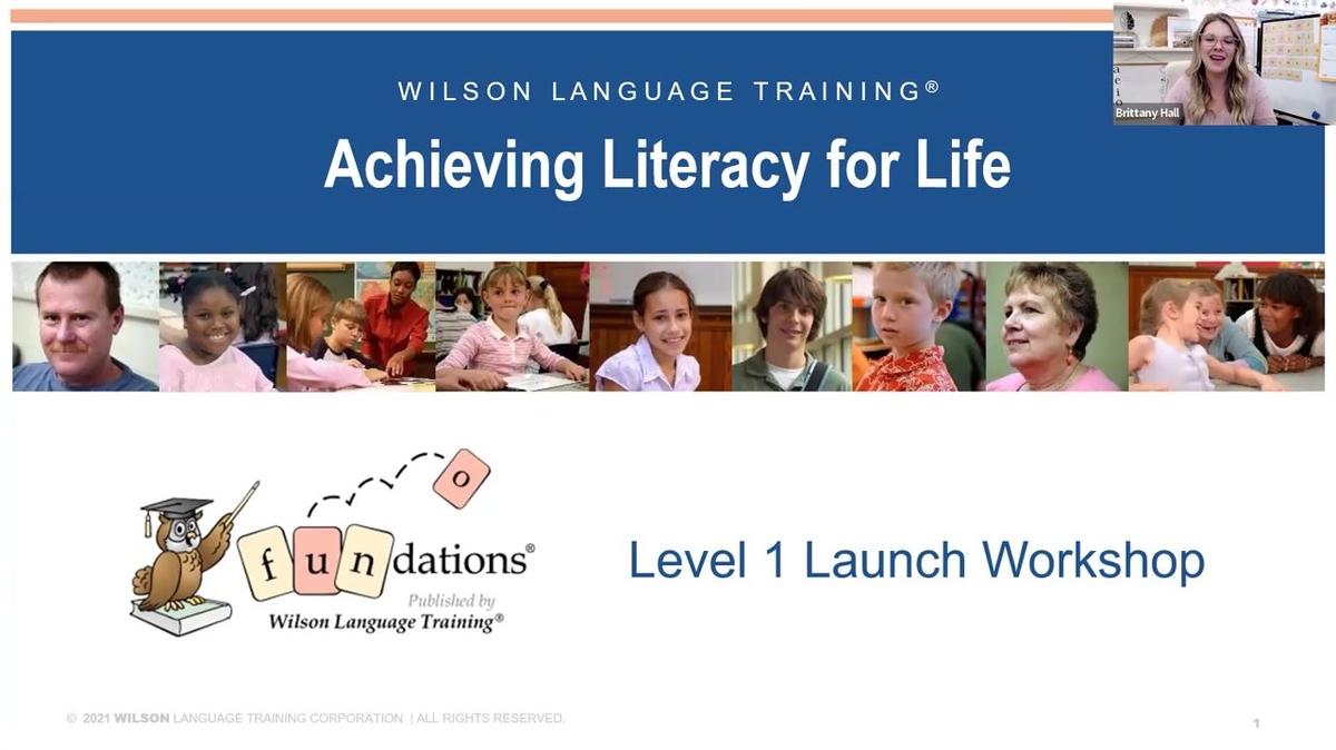 Fundations Level 1 Workshop