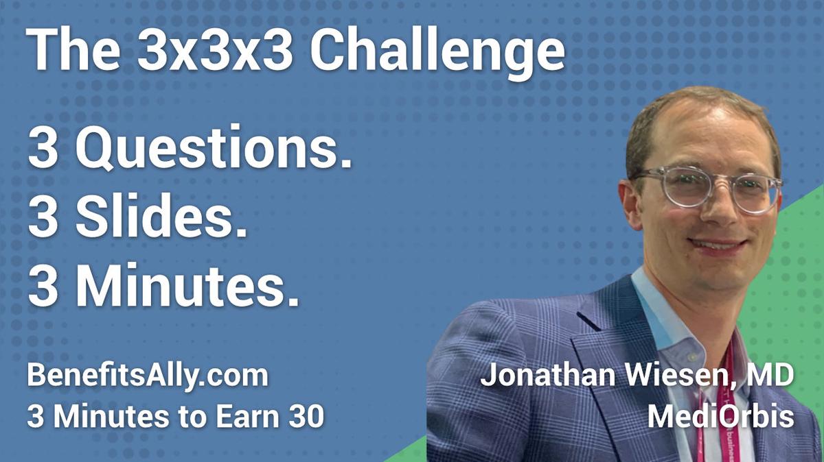 MediOrbis - 3x3x3 Challenge with Jonathan Wiesen, MD