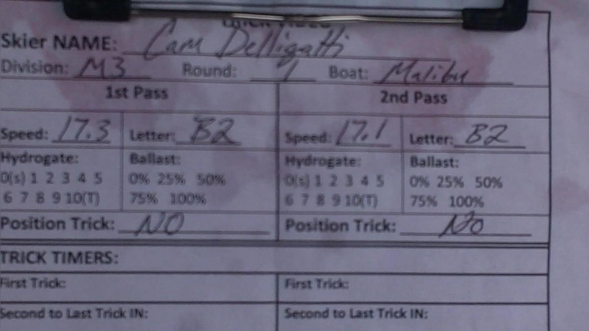 Cam Delligatti M3 Round 1 Pass 1