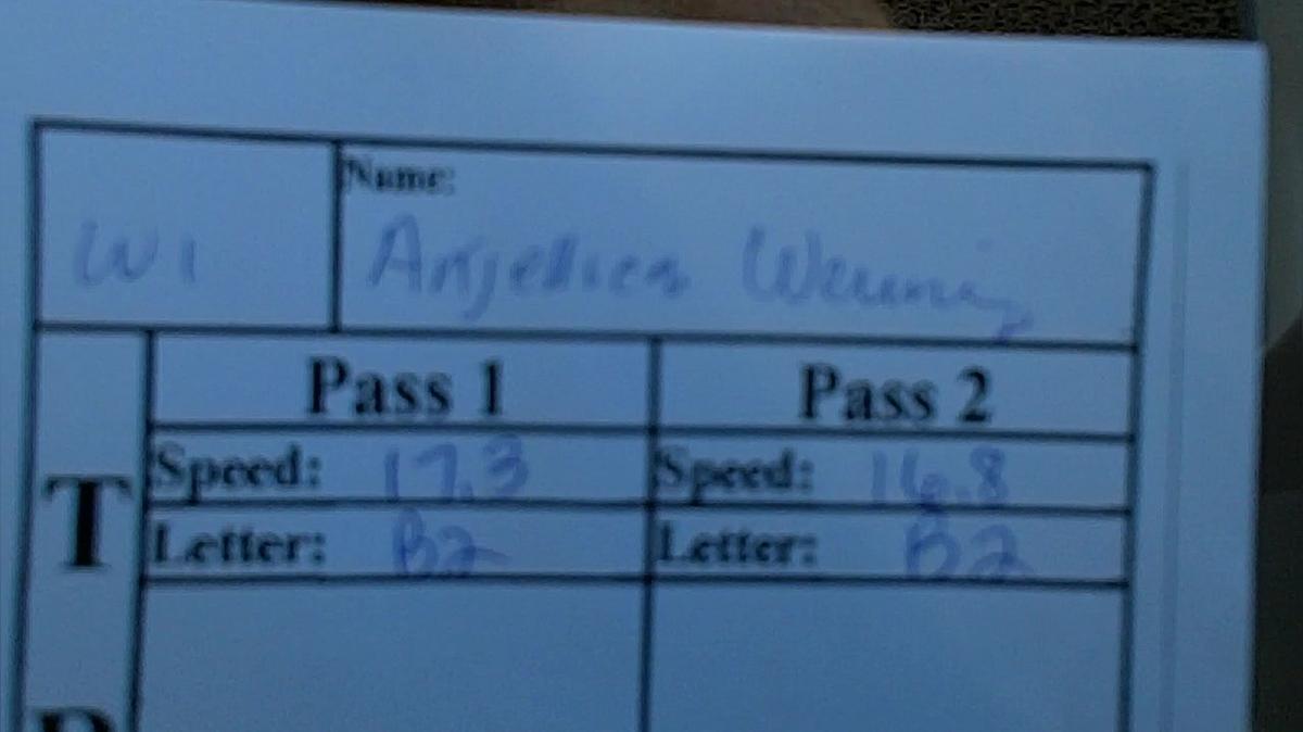 Anjelica Werning W1 Round 1 Pass 2