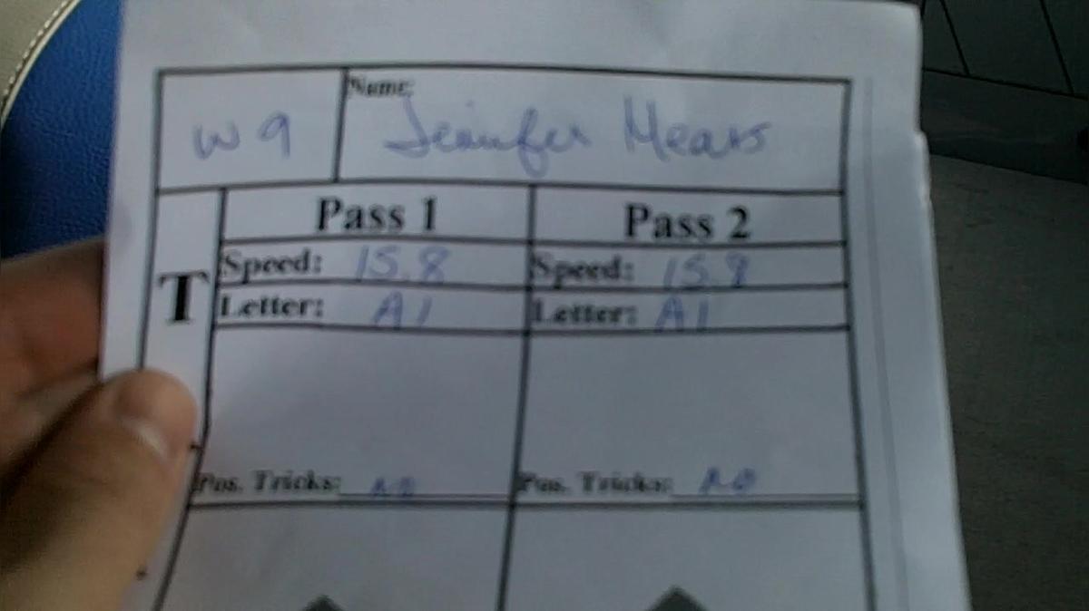 Jennifer Mears W9 Round 1 Pass 1