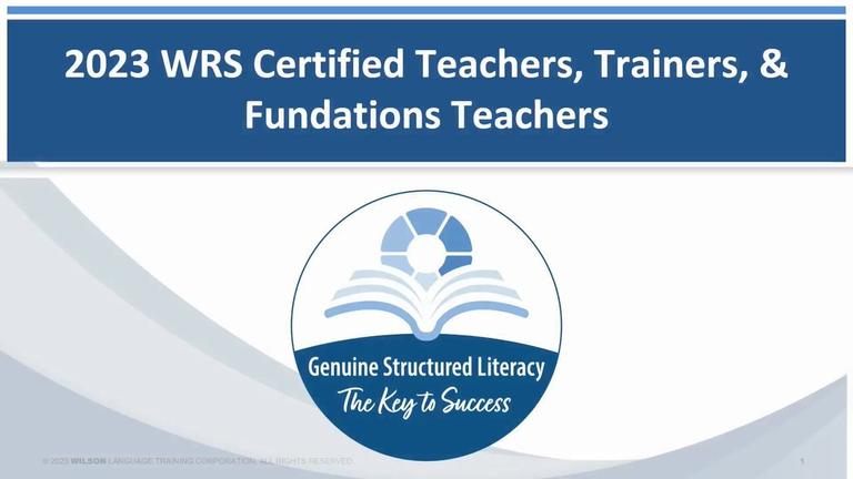 Welcome and Connecting the Dots: Science of Reading, Structured Literacy, and Wilson Programs