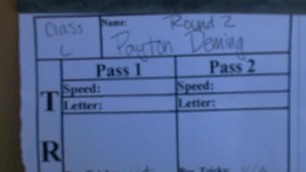 Payton Deming B4 Round 2 Pass 1