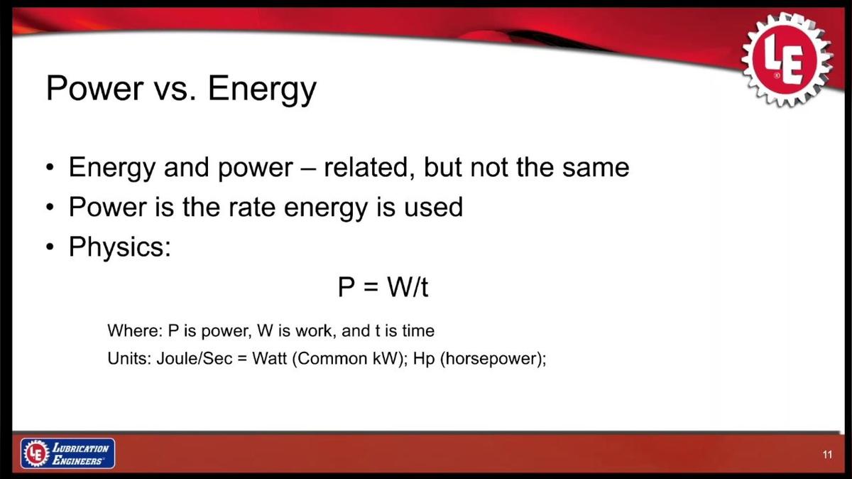 CBM_Live Webinar-POST_Lubrication's Role in Energy Consumption by John Sander, Lubrication Engineers
