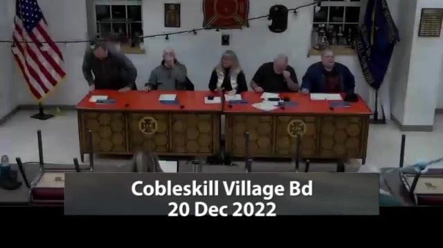 Cobleskill Village Bd -- 20 Dec 2022