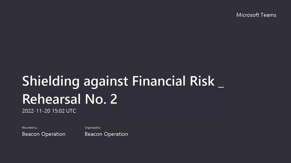 Shielding against Financial Risk_Rehearsal No. 2