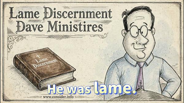 "Lame" Discernment Dave Ministries