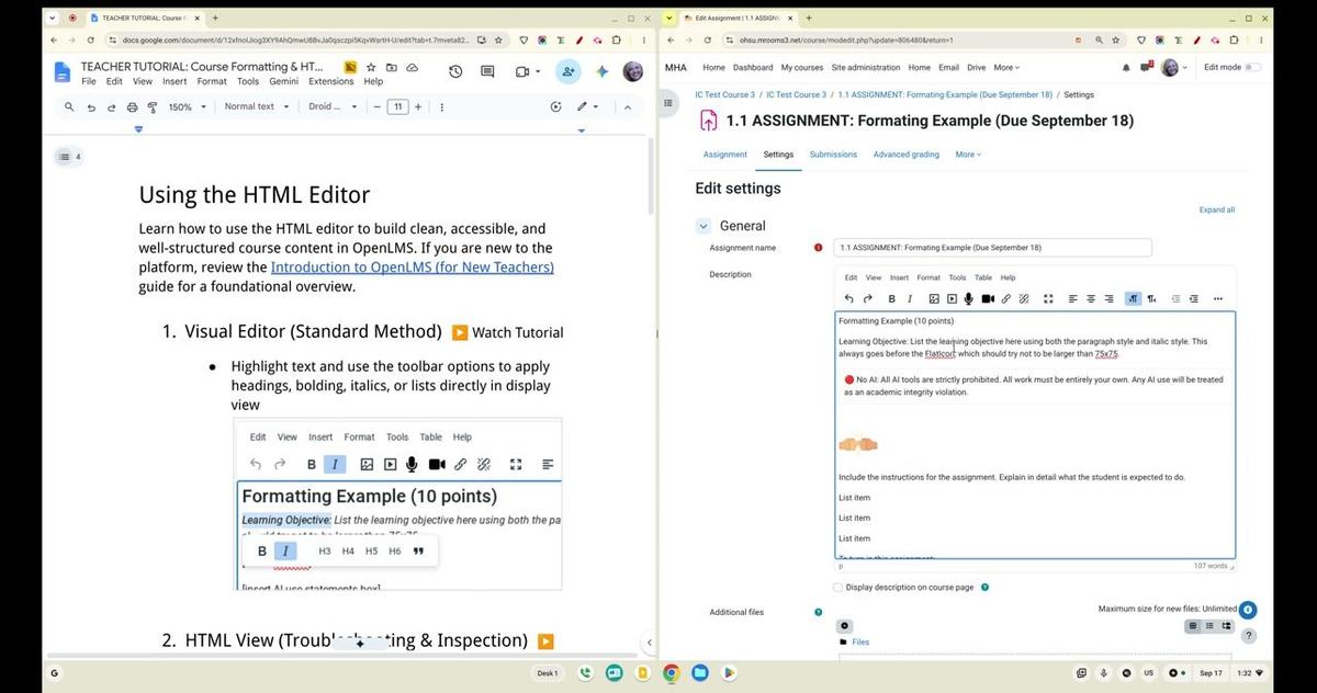 Visual Editor (Standard Method)