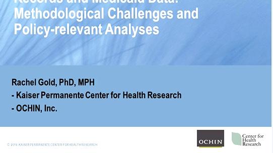 Research Using EHR And Medicaid Claims Data: Methodological Challenges And Policy-Relevant Analyses
