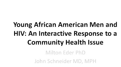 N2 PBRN Virtual Training Series - Young African American Men and HIV: An Interactive Response to a Community Health Issue