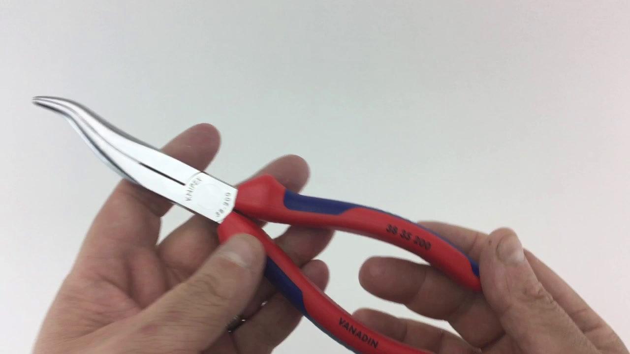 NWS 9.5 Plumbers Flat Nose Pliers - Atramentized - Plastic Grip