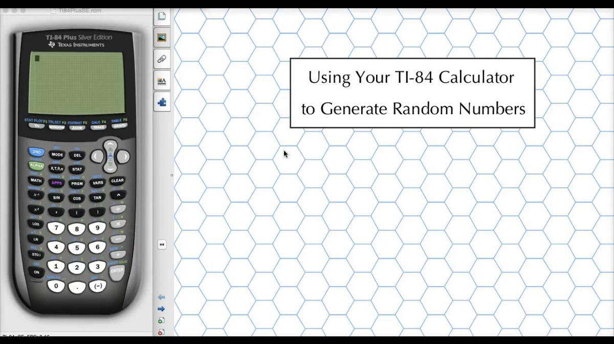 Intro Stats - TI-84 Random Number Generator