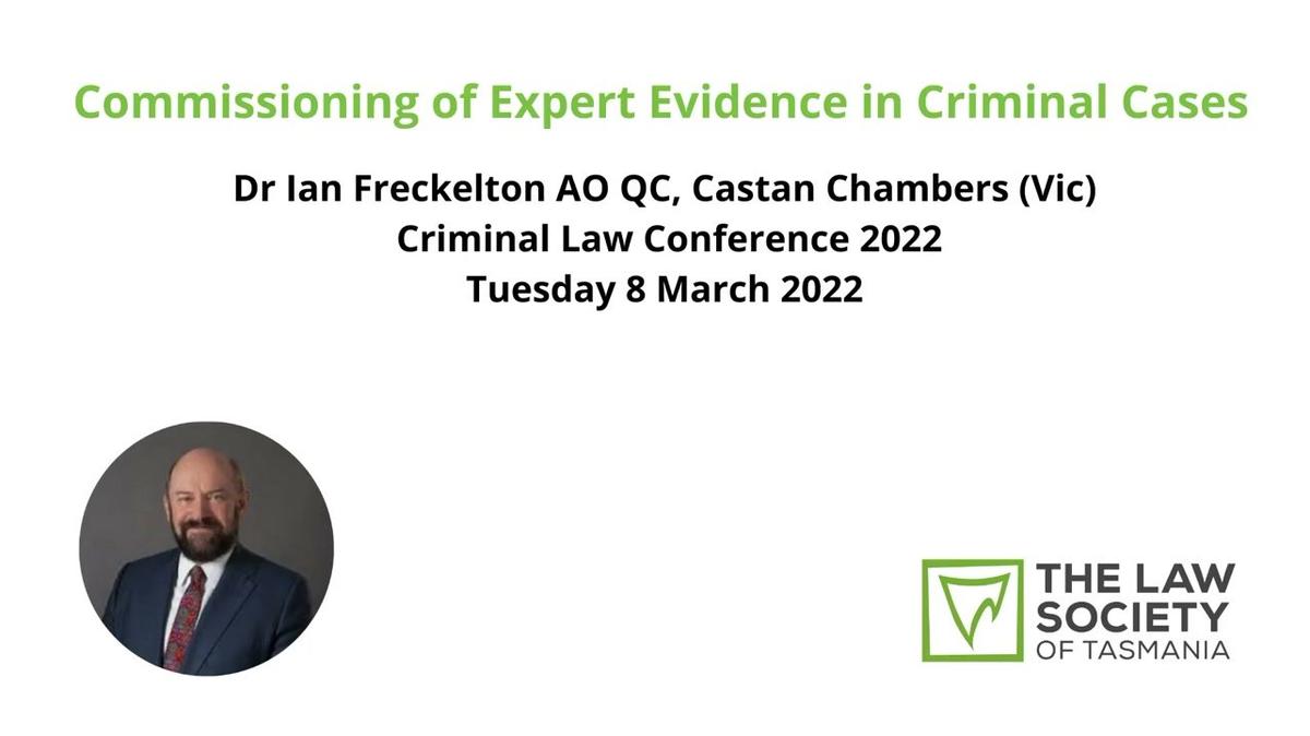 Commissioning of Expert Evidence in Criminal Cases