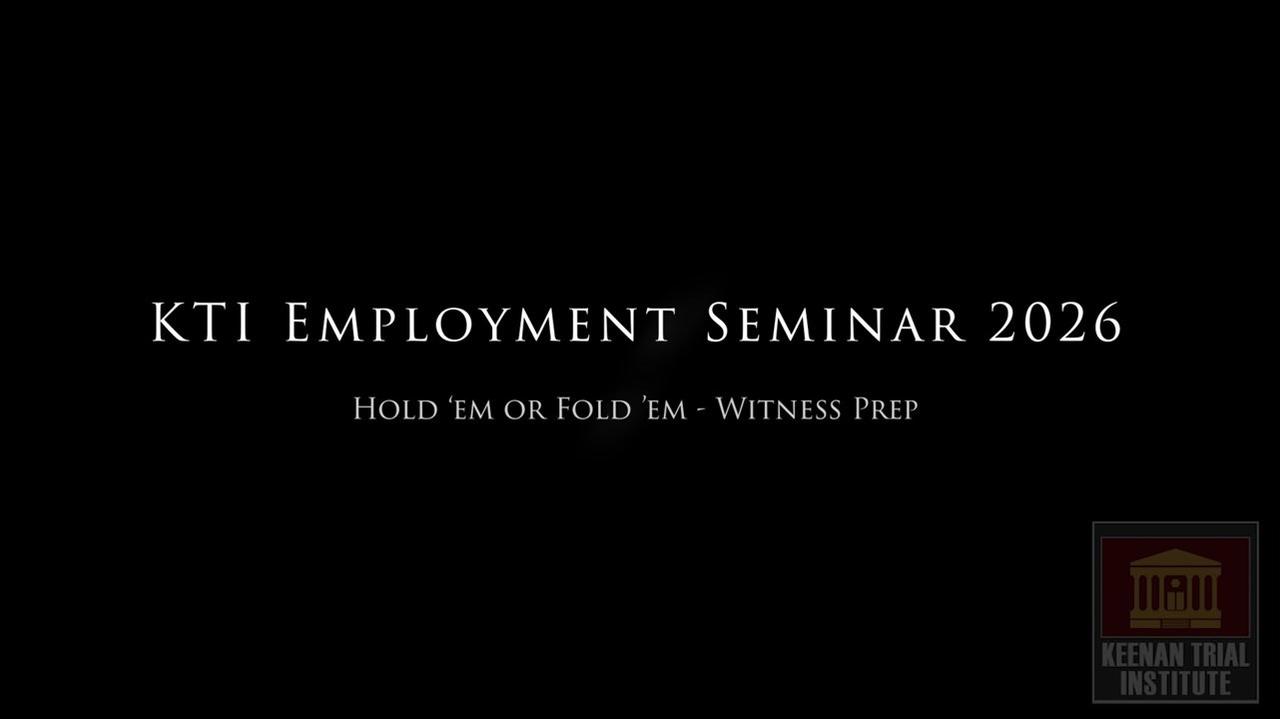 Hold 'em or Fold 'em - Witness Prep
