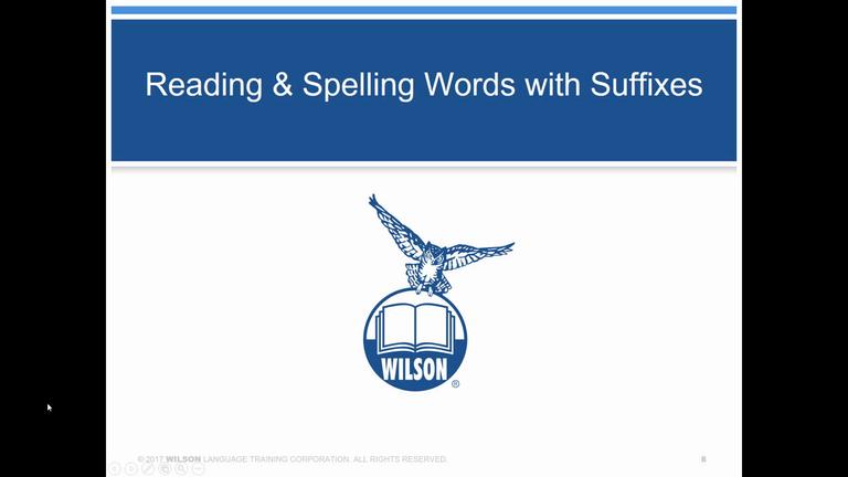 Reading and Spelling Words with Suffixes