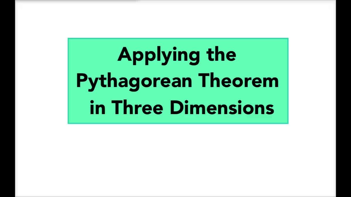 Math 8 - Pythagorean Theorem in 3D Slant Height.mp4