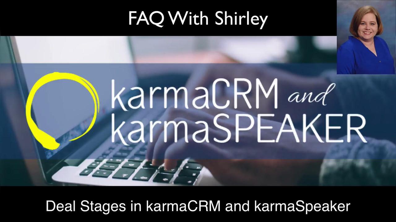 Deal Stages in karmaCRM and karmaSpeaker