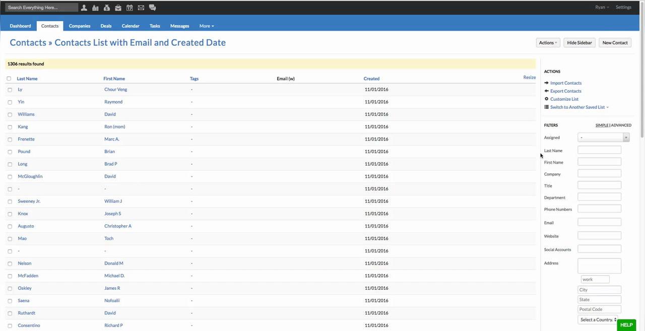 Filtering Contacts Intro