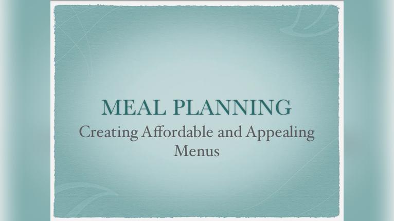 Nutrition Training - 20 - Meal Planning (3/3)