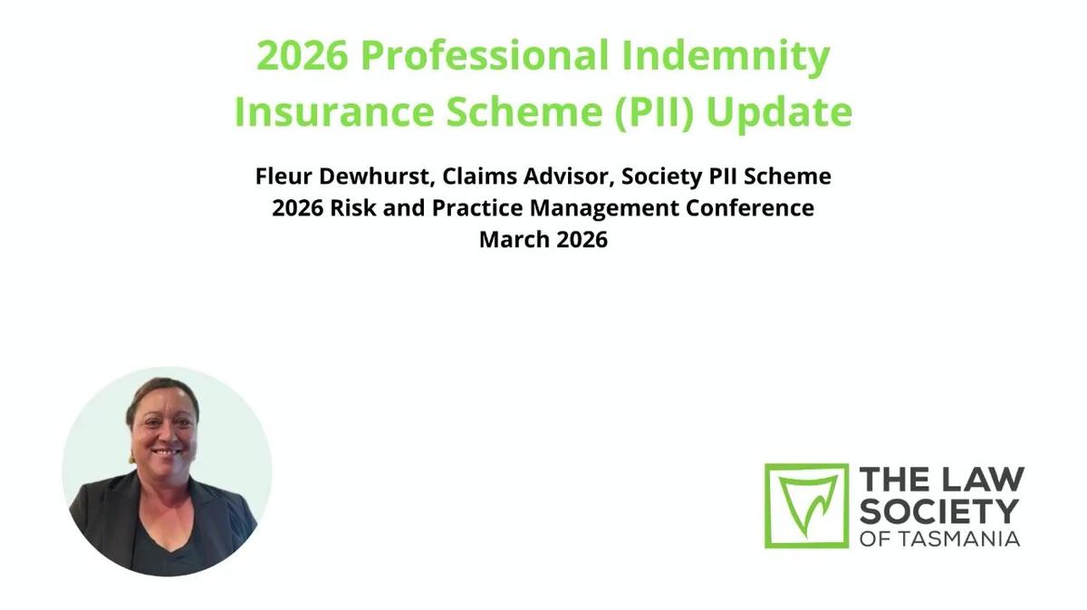 2026 Professional Indemnity Insurance Scheme (PII) Update