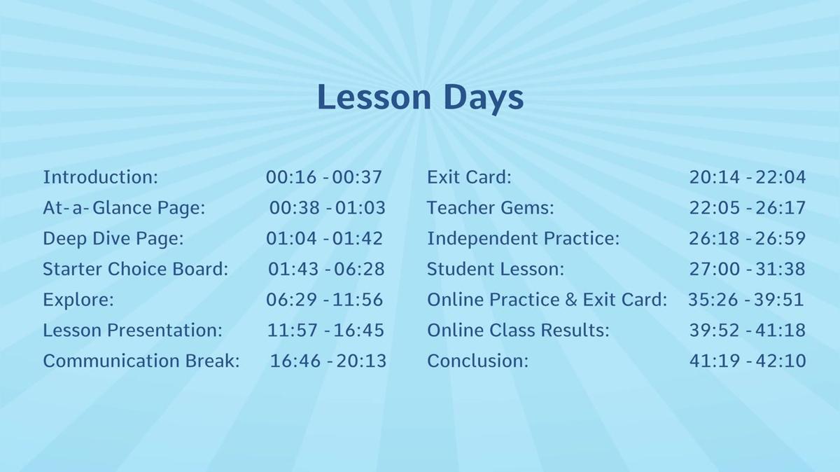 Lesson Days.PD.Video
