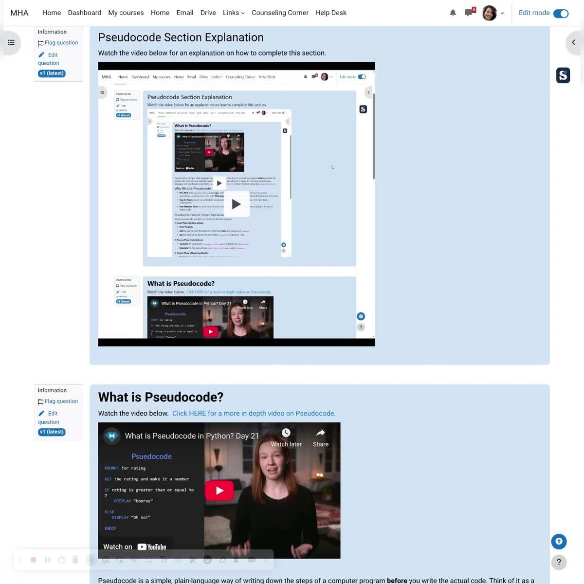 TEST(T1)_ Silly Sentences Pseudocode Explanation