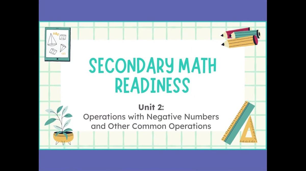 2.5 Multiplying Positive and Negative Numbers - SMR