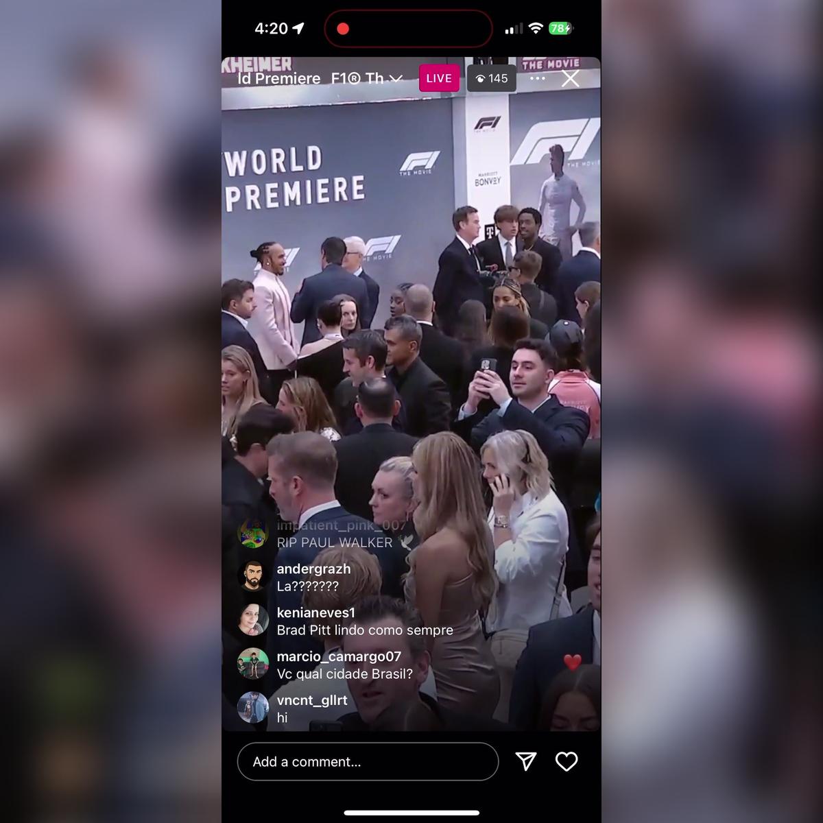 F1 The Movie World Premier Livestream 7