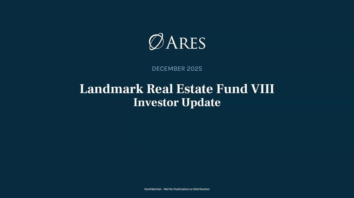 LREF VIII Fund Update Webinar 2025