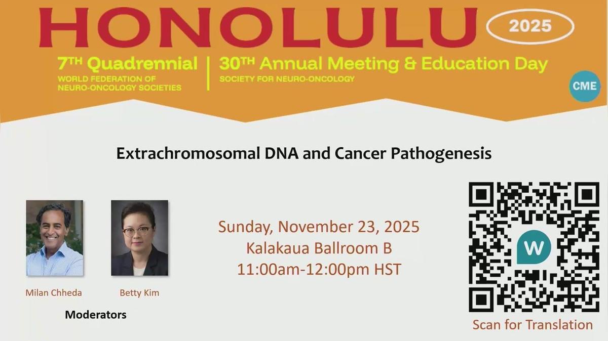 Extrachromosomal DNA and Cancer Pathogenesis - 11.00-12.00