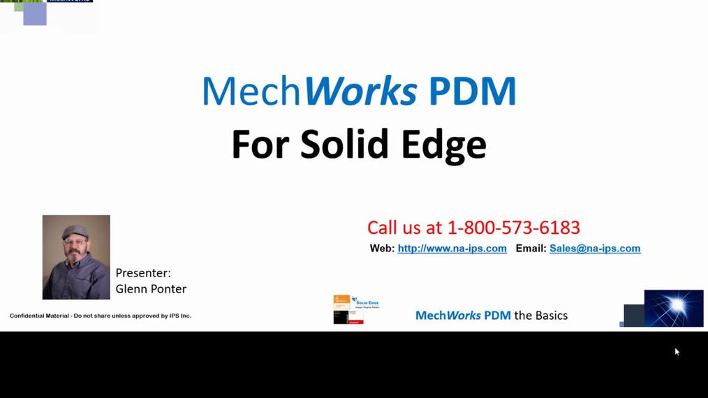 MechWorks PDM for Solid Edge Tutorial - Introduction Demo