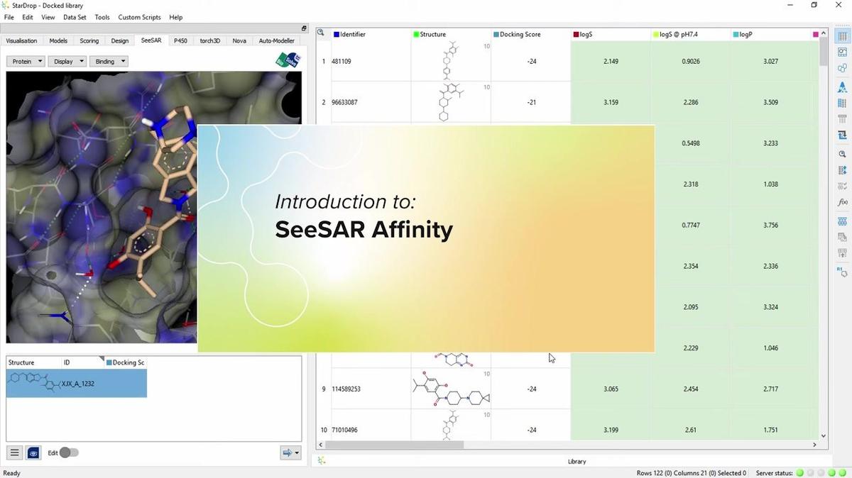 Modules and Features: SeeSAR Affinity