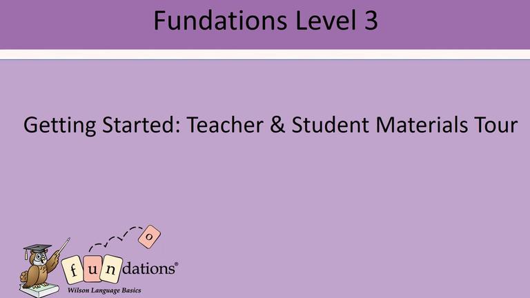 Fundations Level 3 Materials Tour