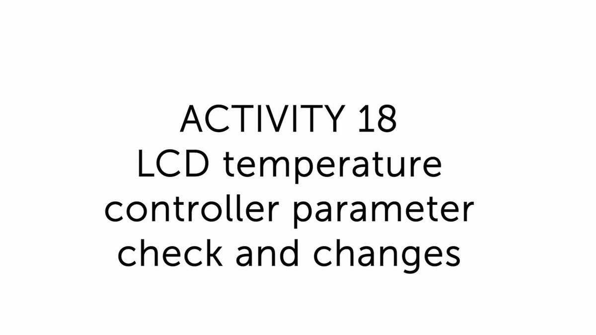 18.0 LCD temperature controller parameter check and changes