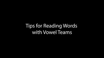 Tips for Reading Words with Vowel Teams (3:26)