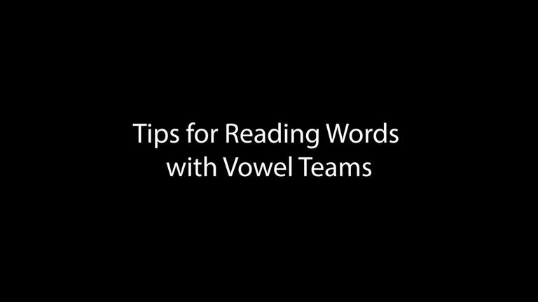 Tips for Reading Words with Vowel Teams (3:26)
