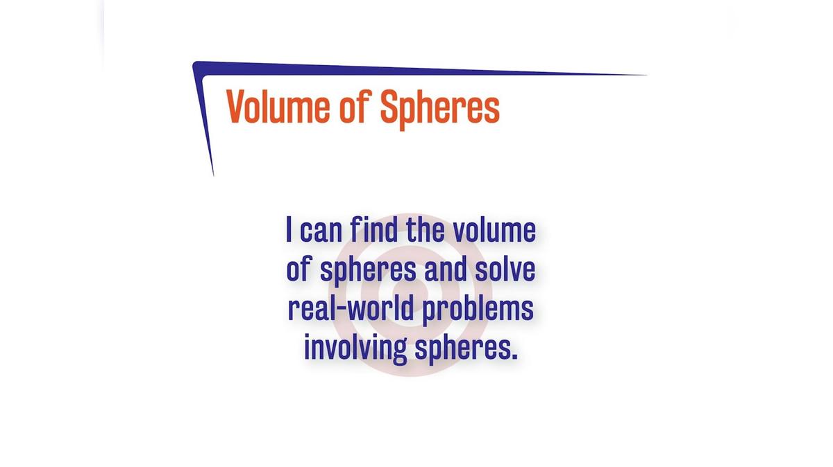 8.9.3 Volume of Spheres