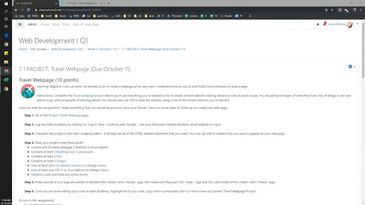 Travel Webpage Homework Help