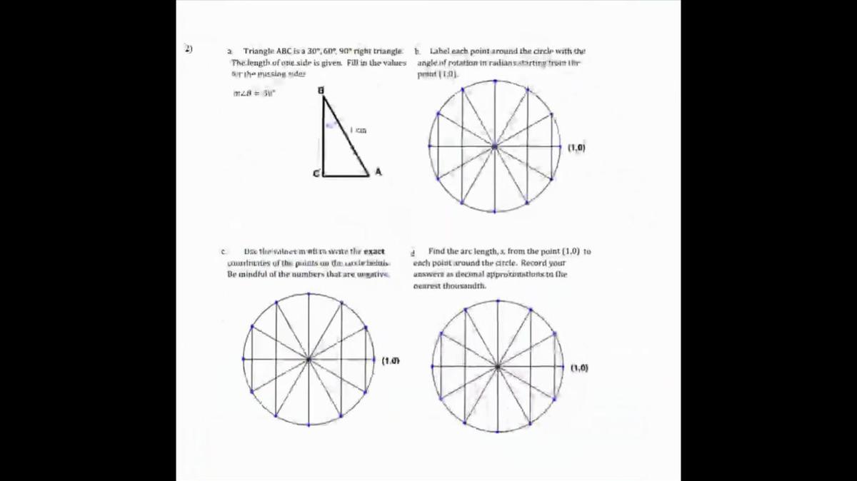 Homework Help Sine, Cosine and the Unit Circle Question 2.mp4